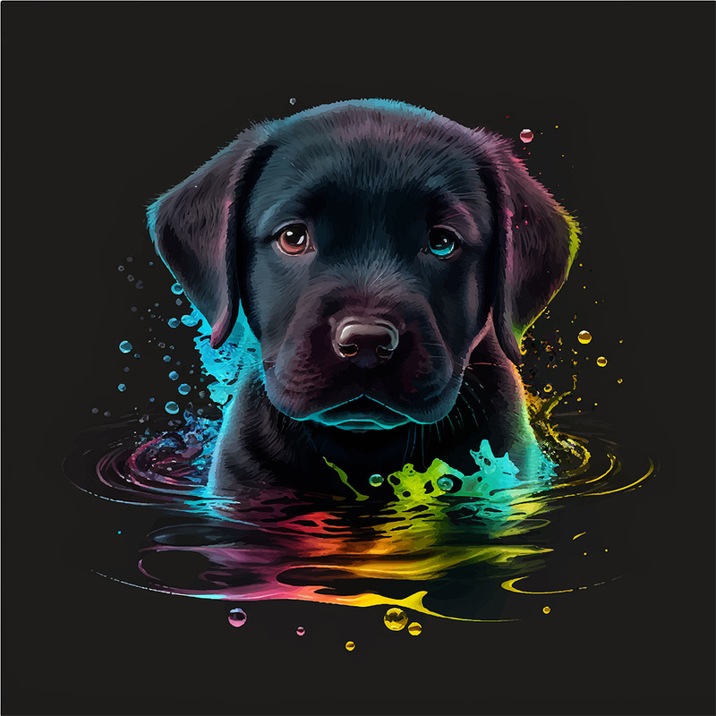 Maskros Ein Labrador Illustration Vektor - Features Image 1