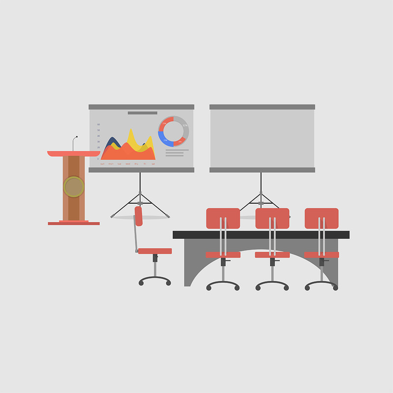 Konferens Illustration Bakgrund - Features Image 1