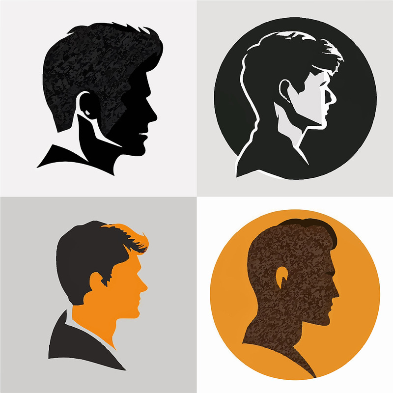 Ställ in faktiska minimalistisk profilillustration vektor - Features Image 1