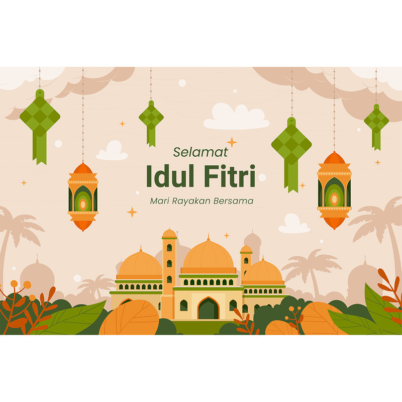 Platt bakgrund islamiskt Eid Al-Fitri-firande - Features Image 1
