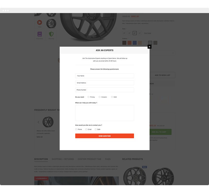SPARK – Carros e peças automotivas Tema da seção Shopify OS 2.0 - Features Image 12