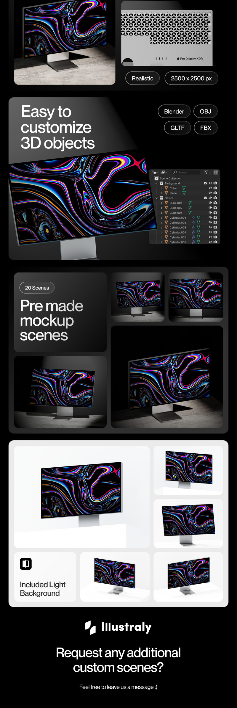 Modello 3D di Apple Pro Display - Caratteristiche Immagine 2