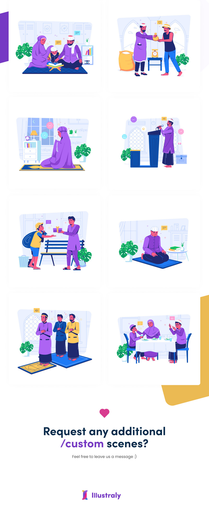 Illustraly - islamisk illustration set - Features Image 2