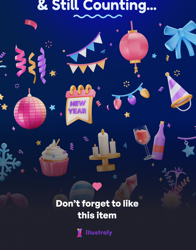 Sparkly - Parti ve Kutlama 3D Simge Seti - Features Image 3