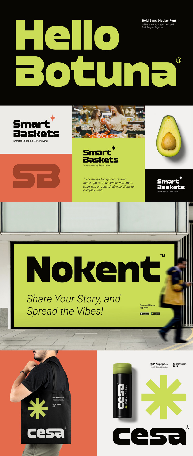 Hello Botuna Bold Sans Display Font - Caratteristiche Immagine 1
