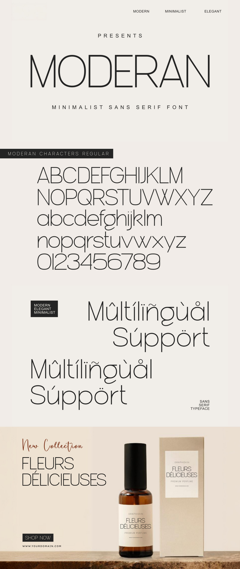 Moderan Minimalist Sans Serif Font - Features Image 1
