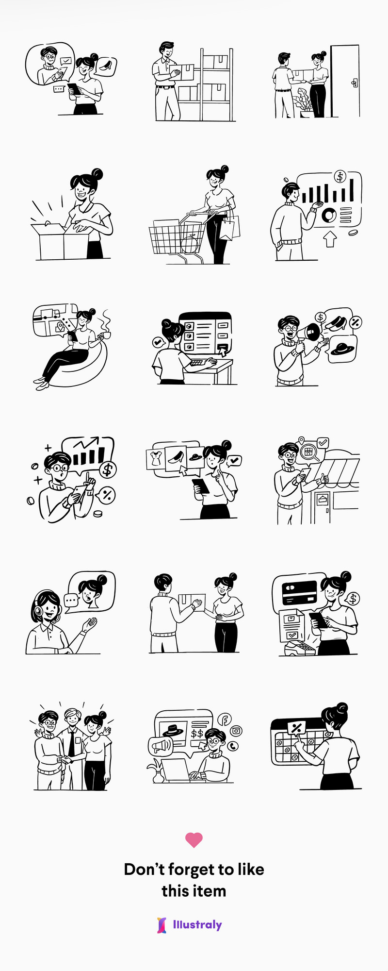 Kommers - E-handel Illustration Set - Features Image 2