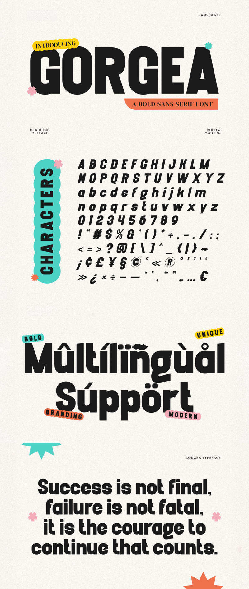 Gorgea Bold Sans Serif Font - Features Image 1