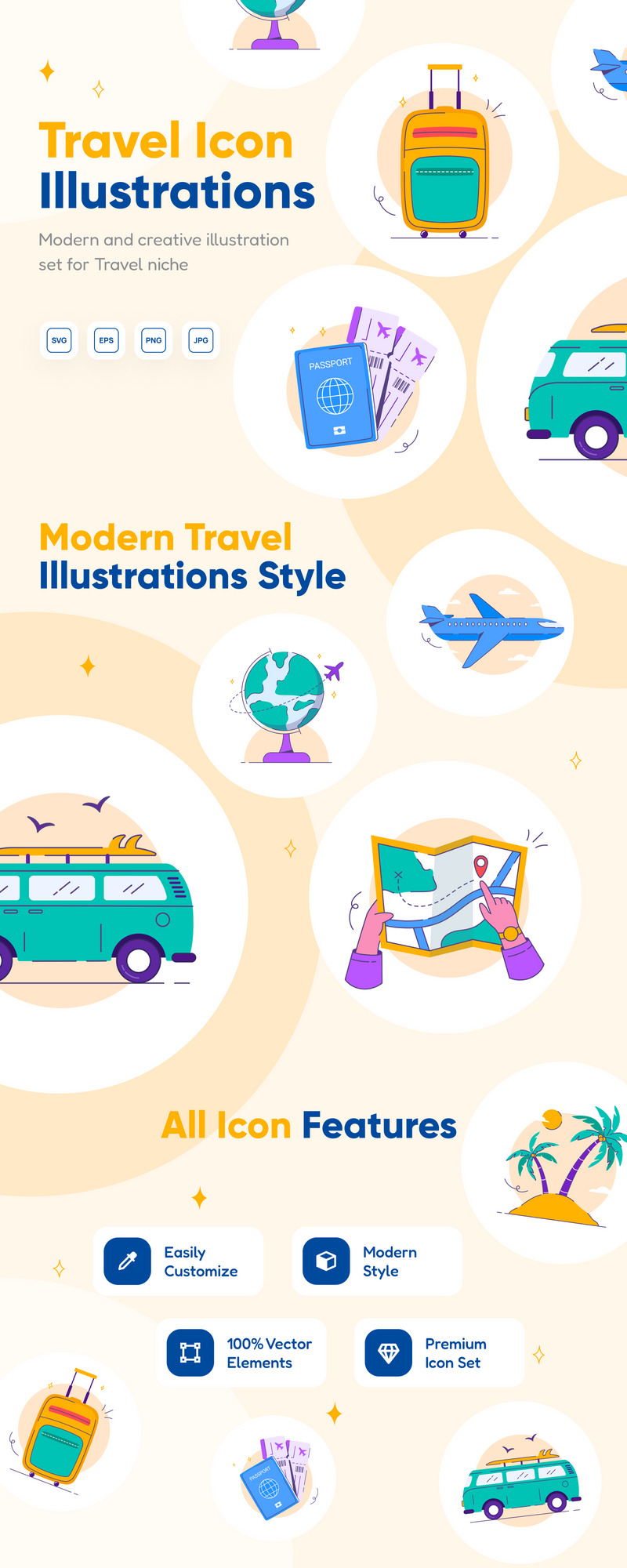 Vacacy - Travel Illustration Pack - Features Image 1
