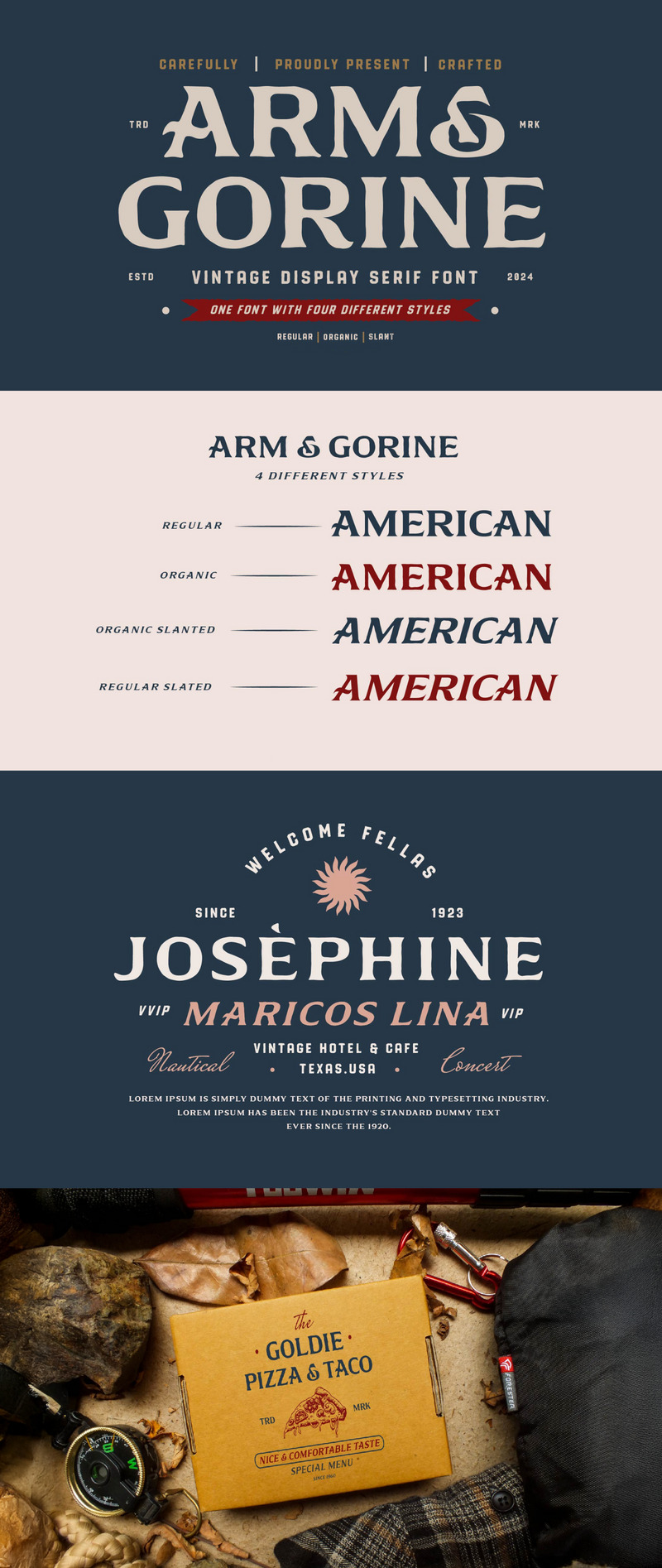 Arm & Gorine Vintage Display Serif Font - Features Image 1