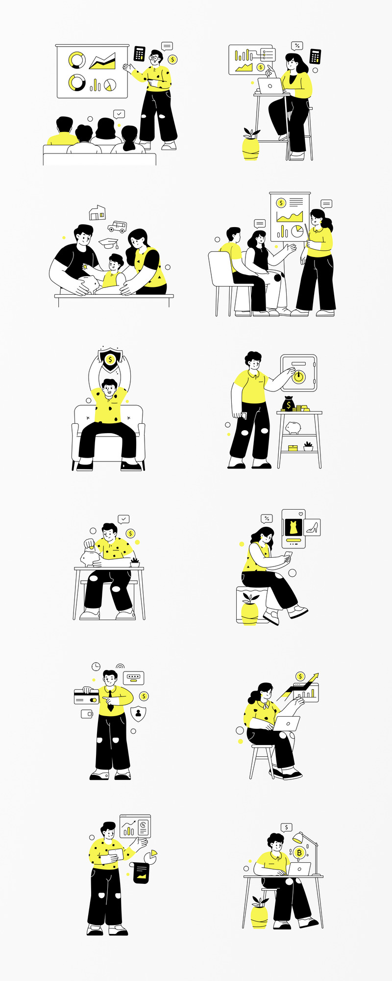 Fintechy - finansiell teknik Illustration Set - Features Image 2