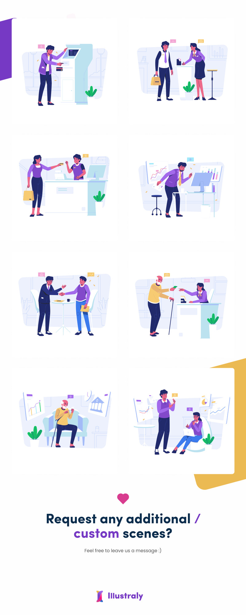 Finans - Finansiell Illustration Set - Features Image 2