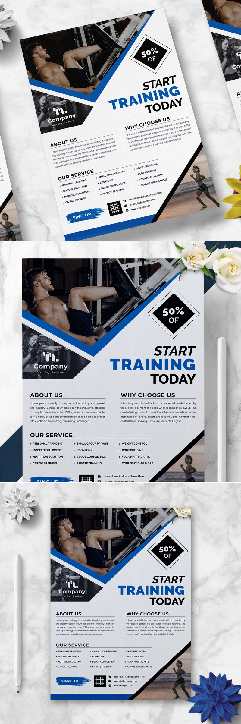 Gym Fitness Flyer Templates - Features Image 1
