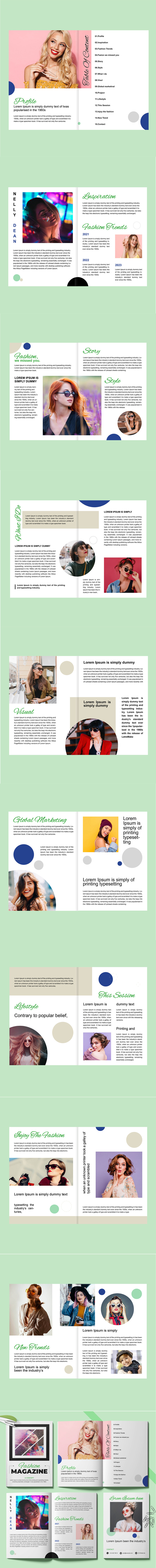 Layout del modello di rivista di moda - Caratteristiche Immagine 1