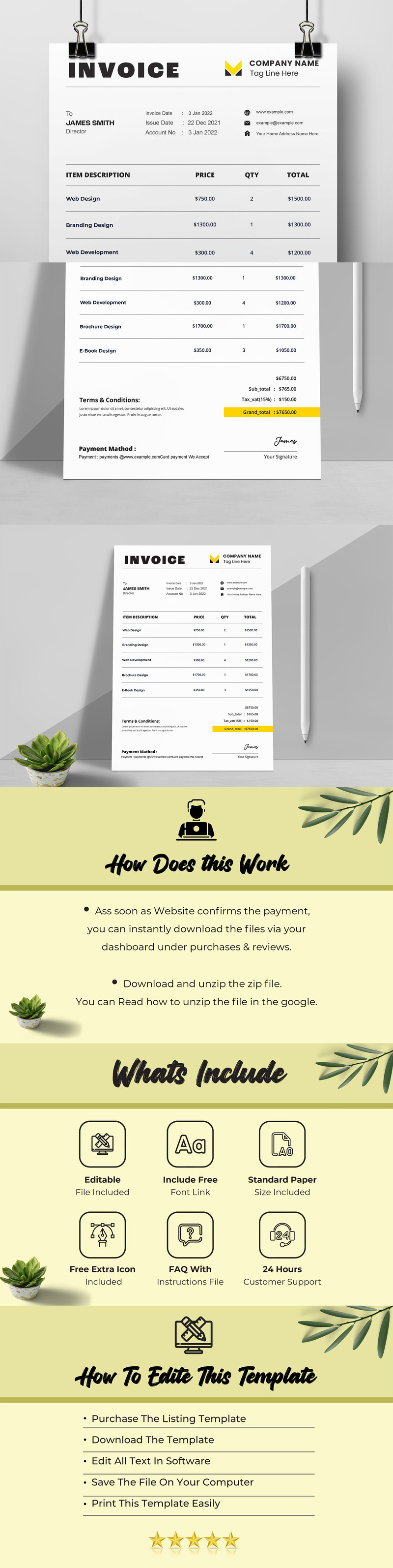 Invoice Layout Explained Professional Invoice Layout Template - TemplateMonster