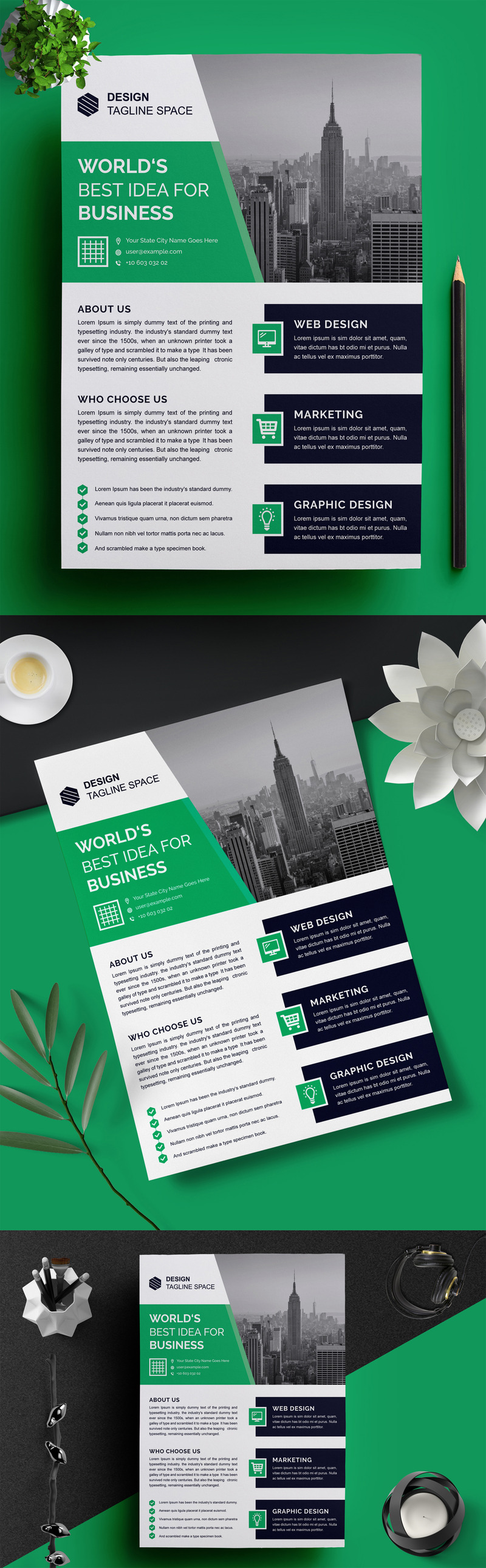 Simple Digital Marketing Agency Flyer - Features Image 1