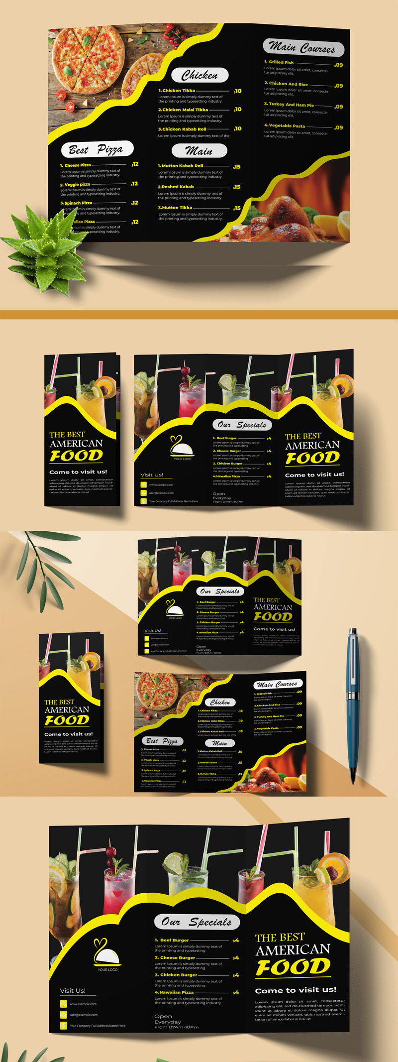食品菜单三折小册子 - Features Image 1