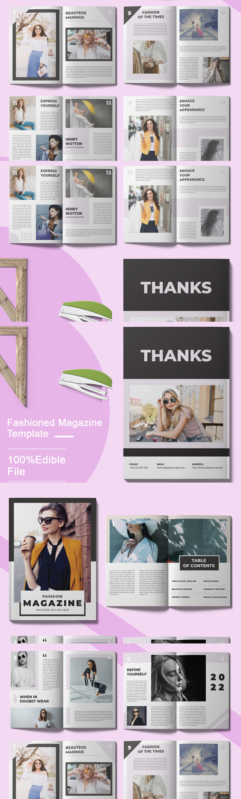 Fashion Magazine Layout Templates - Features Image 1