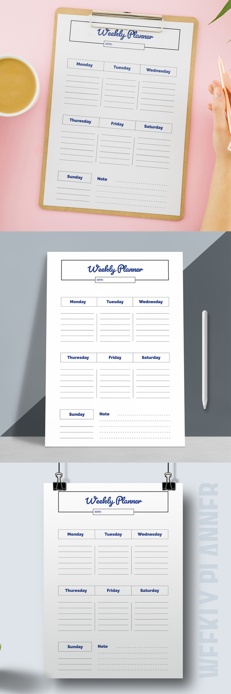 Weekly Diary Planner Template - Features Image 1