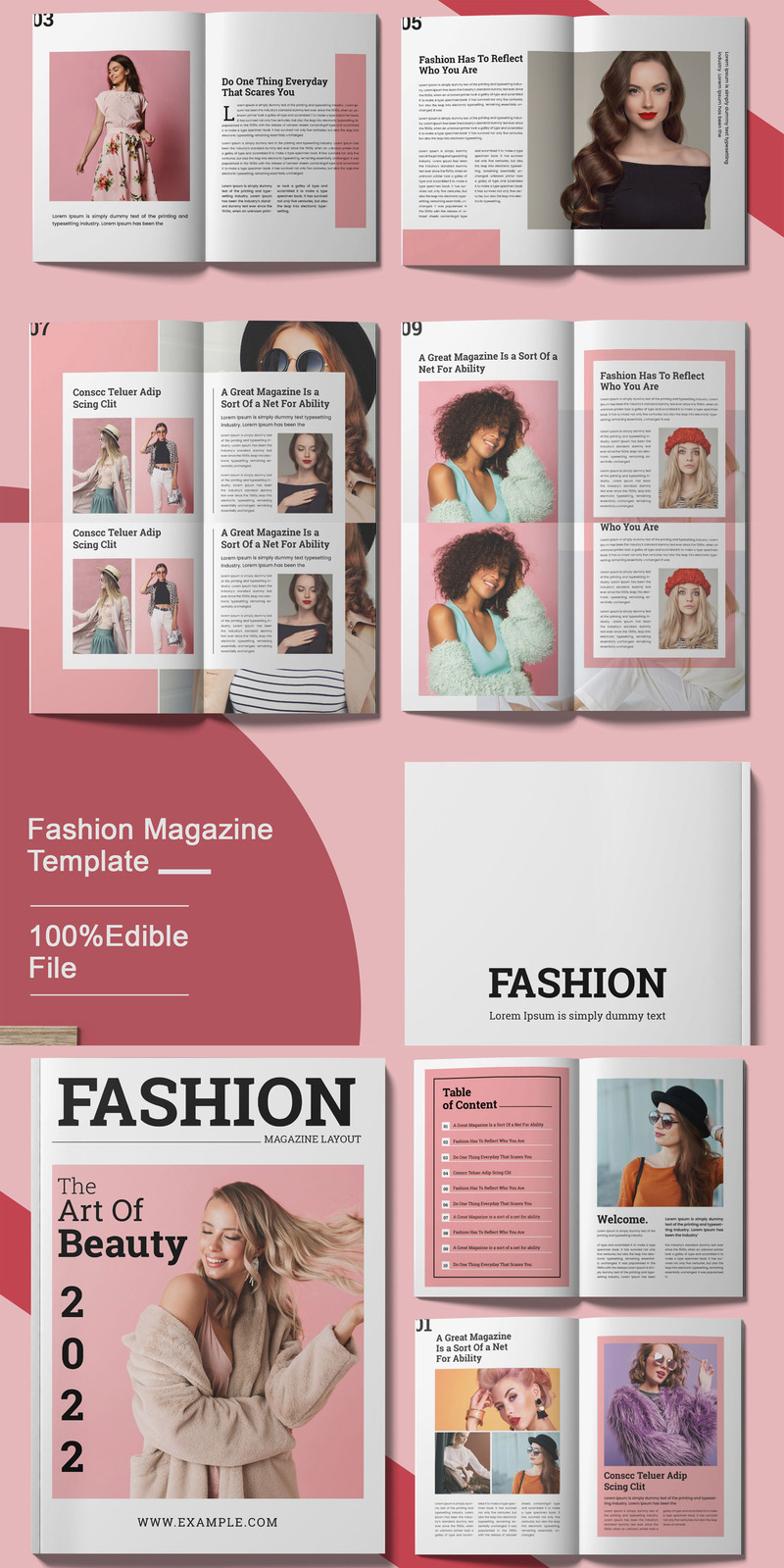 Fashion Magazine Templates Layout - Features Image 1