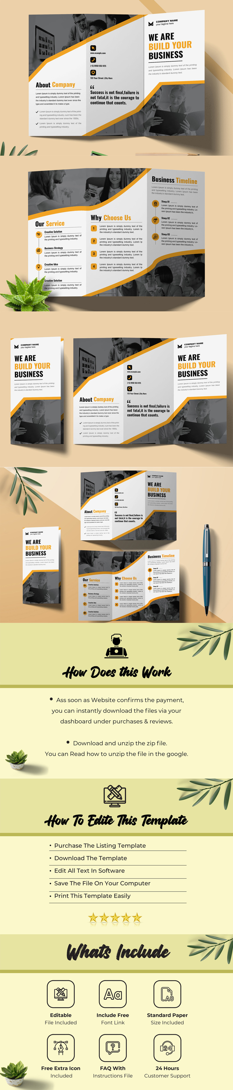 Marketing Üzleti Ügynökség Trifold brosúra - Features Image 1