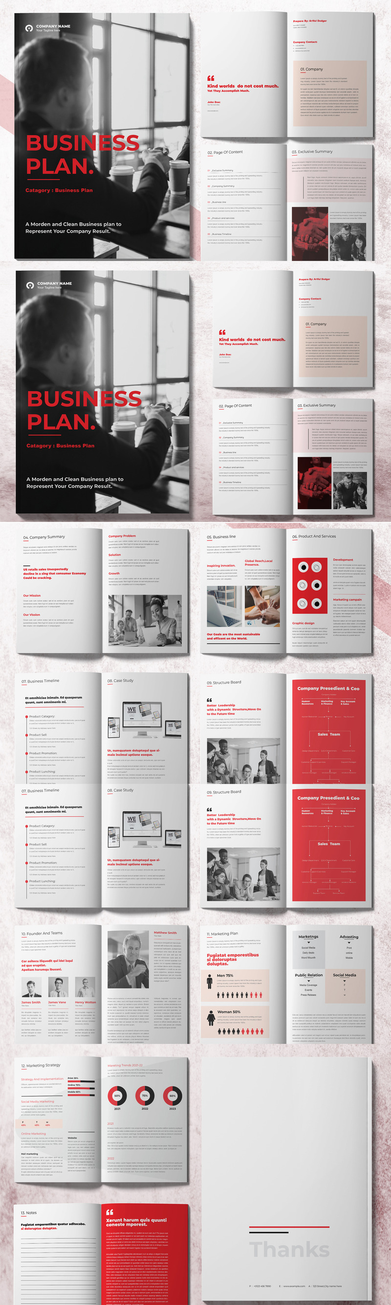 Business Plan Design Template - Features Image 1