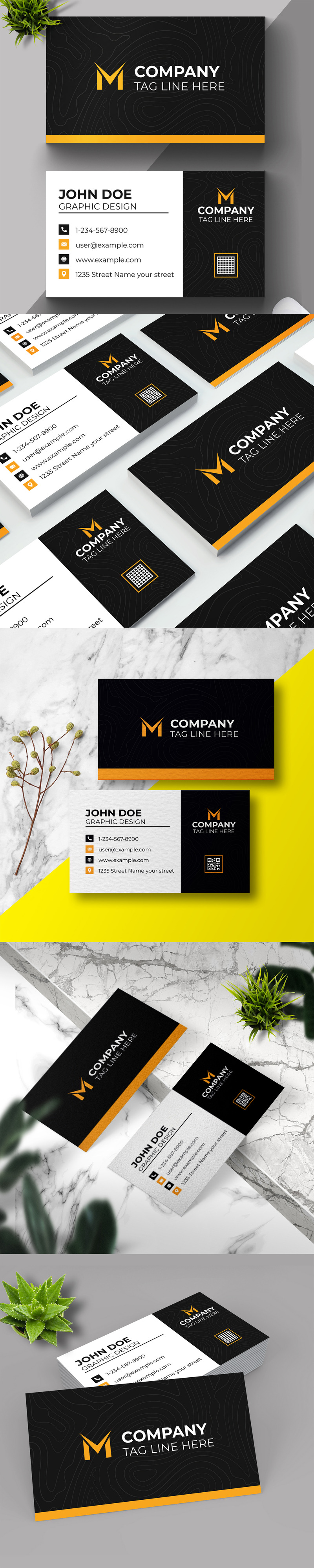 Abstract  Business Card Template Design - Features Image 1