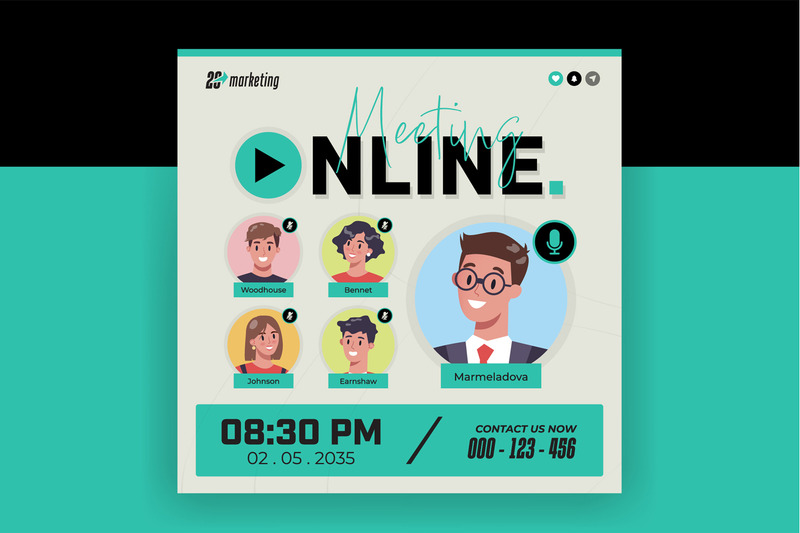 Online Meeting Template Layout - Features Image 1