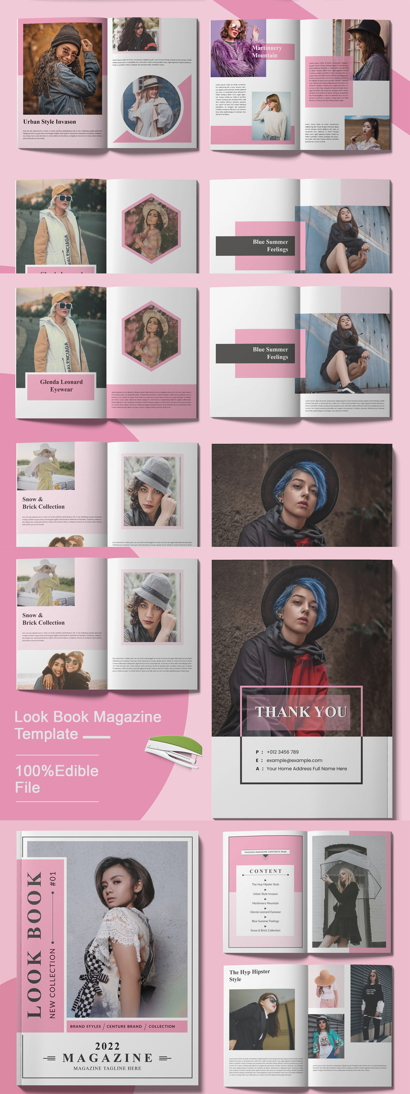 Vorlage für ein Lookbook und ein Modemagazin - Eigenschaften Bild 1
