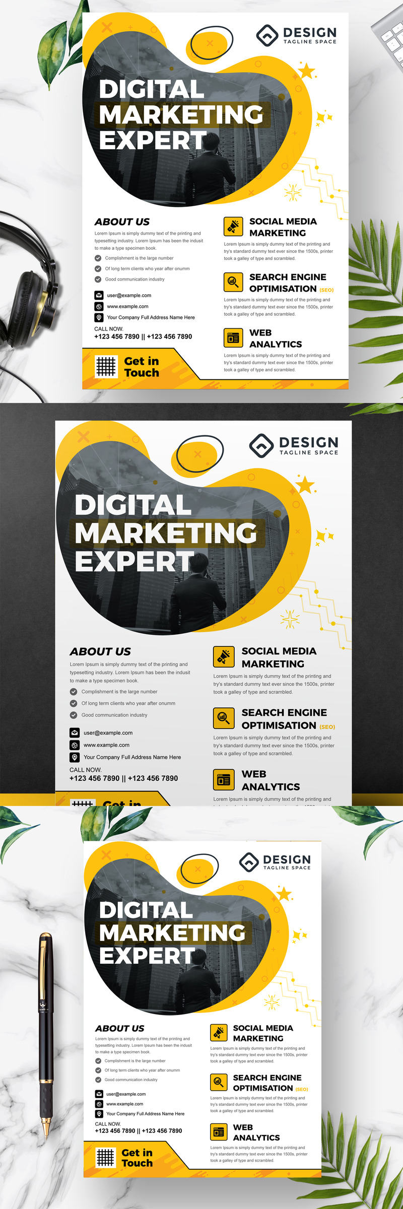 Corporate Marketing Flyer Design Template - Features Image 1