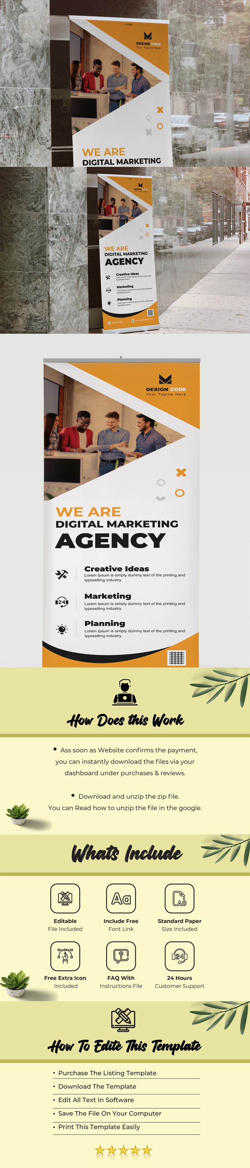 Banner roll up – Agenzia commerciale - Caratteristiche Immagine 1