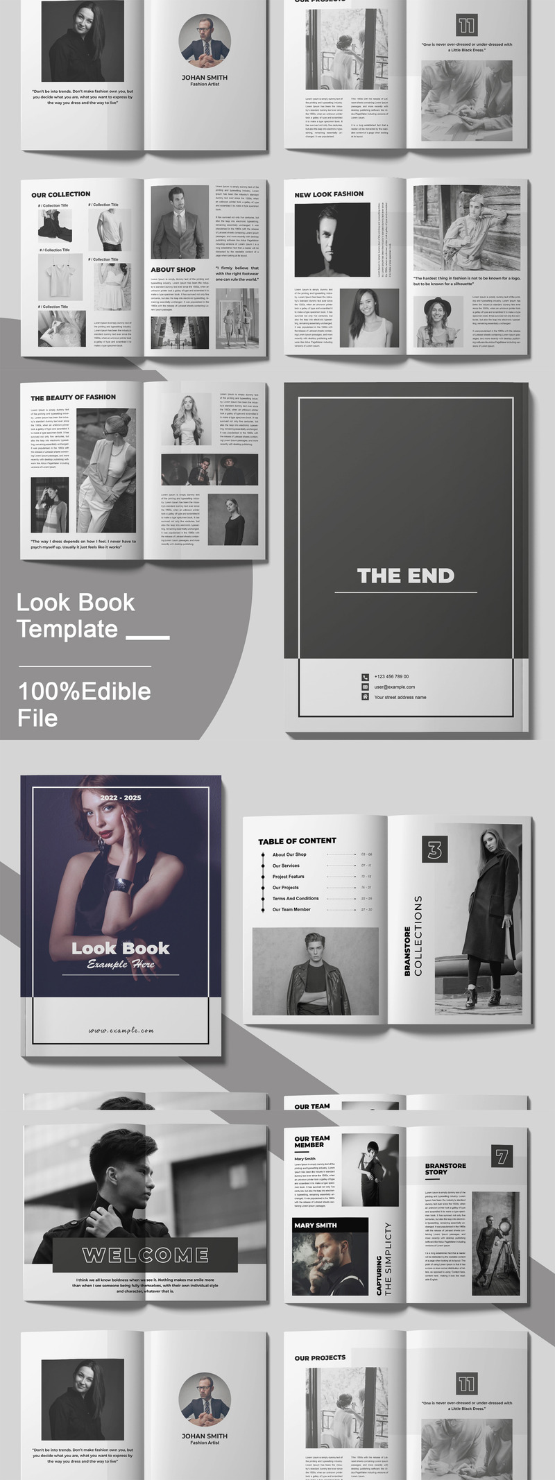 Mode-Look-Book-Magazin-Vorlagen-Layout - Eigenschaften Bild 1