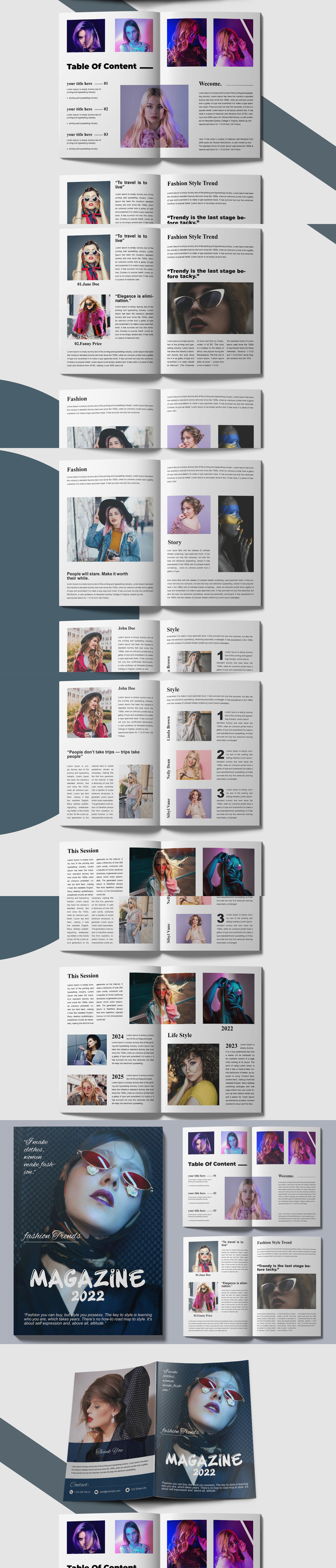 Designvorlage für Modemagazine - Eigenschaften Bild 1