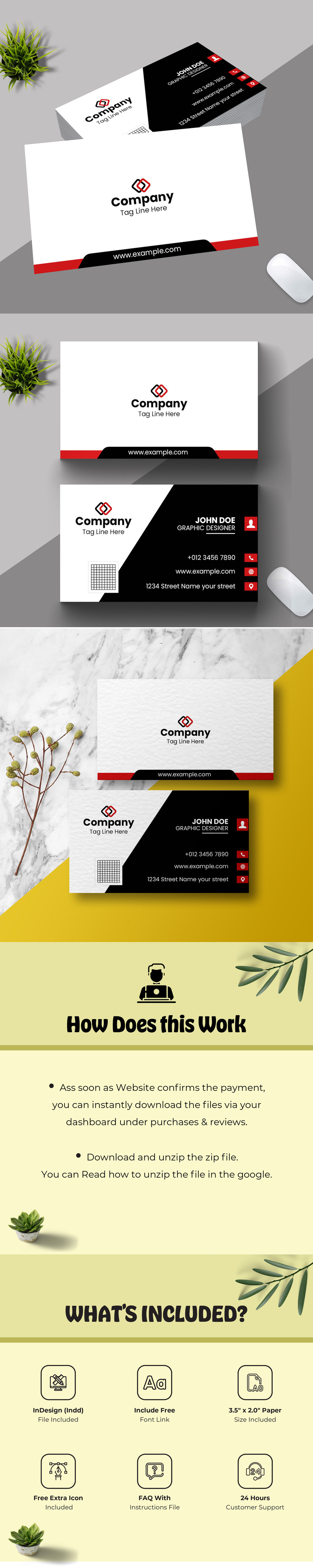 Business card Layout Template - Features Image 1