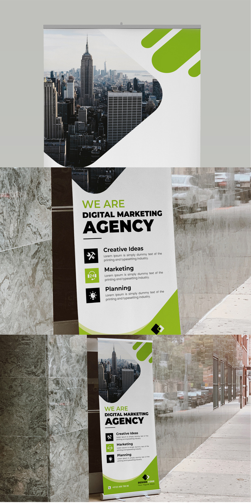 Modelo de banner cumulativo de negócios criativos - Features Image 1