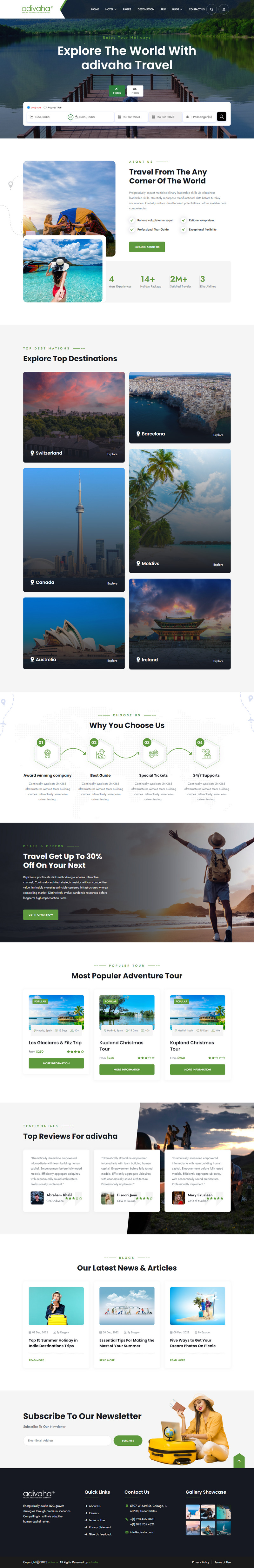 Adivaha Themes - Hotel, Flights and Tour Meta Search Affiliate Theme - Features Image 1