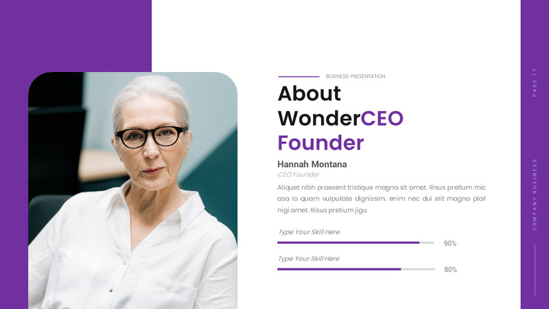Wonder - PowerPoint de negócios da empresa - Features Image 17