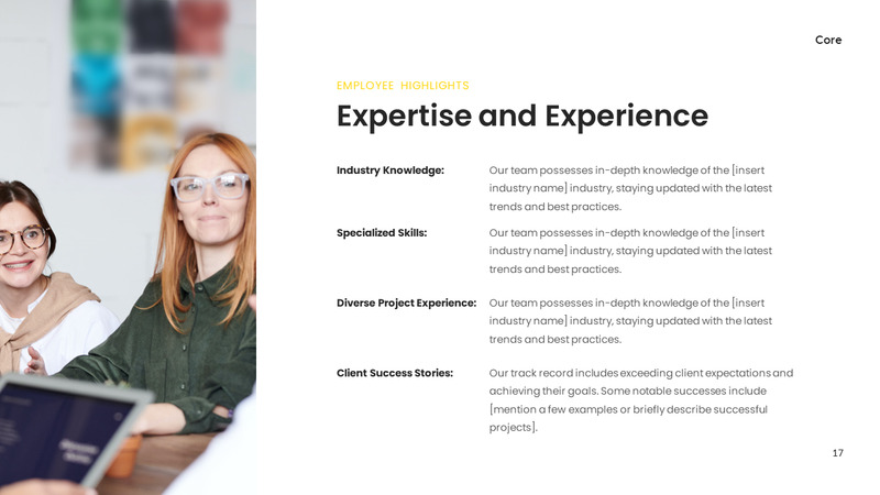Core - Company Profile Presentation - Features Image 17