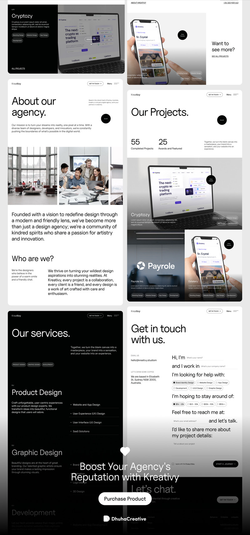 Kreativy - UI Kit agentury pro digitální webové stránky - Features Image 3