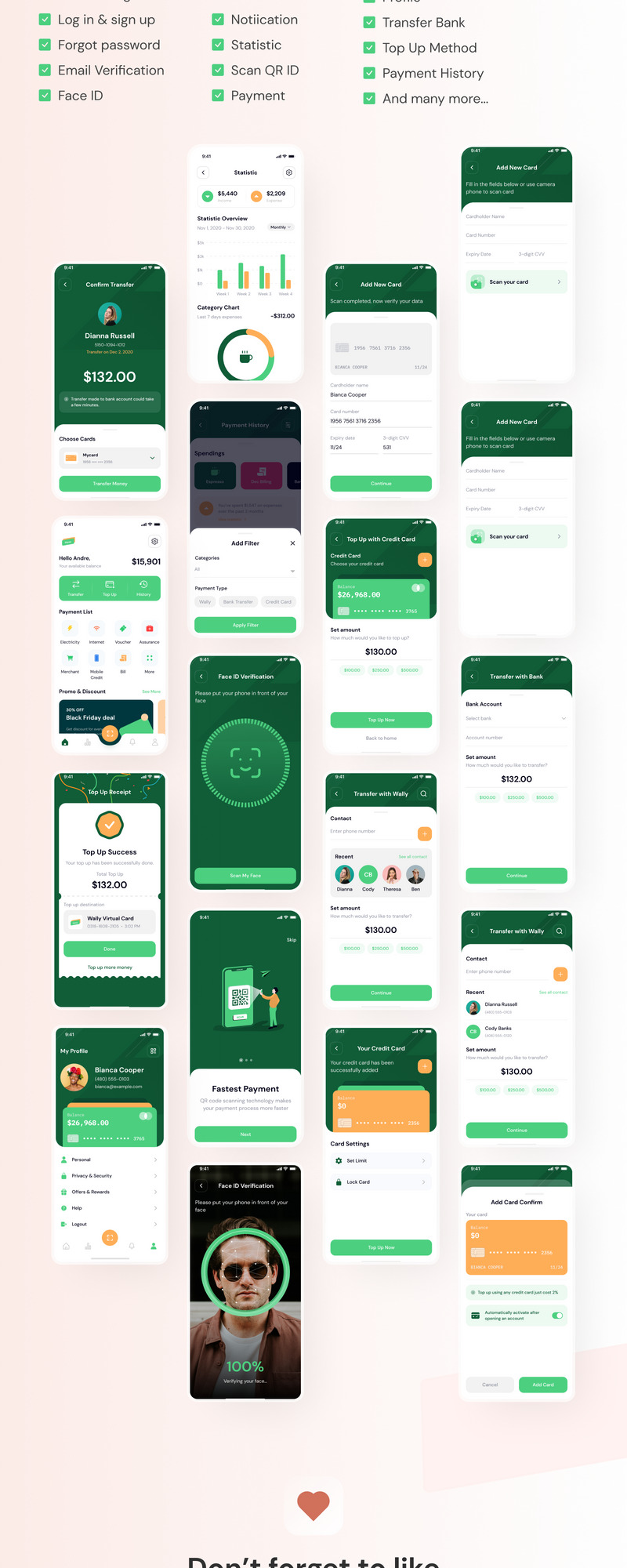 Wpay - Modern E-wallet App UI Kit #341120 - TemplateMonster