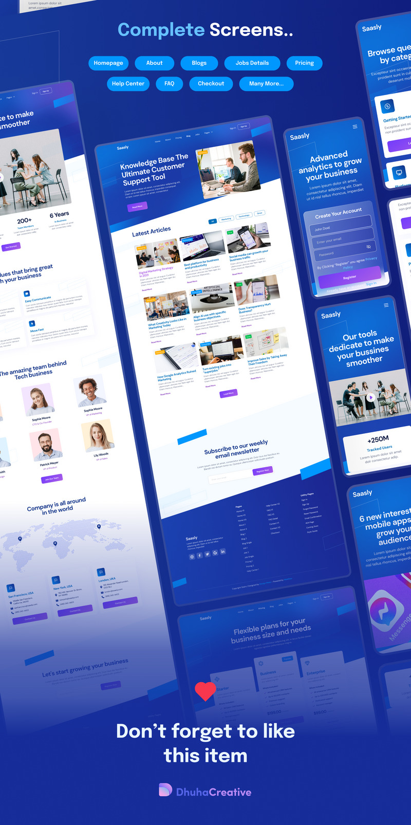 Saasly – Tech & SaaS веб-сайт і мобільний UI Kit - Features Image 2