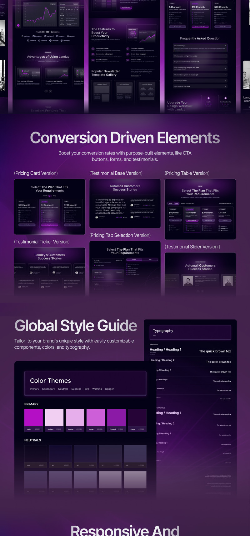 Landzy - Kit d'interface utilisateur de la page de destination SaaS - Caractéristiques de l’image 2