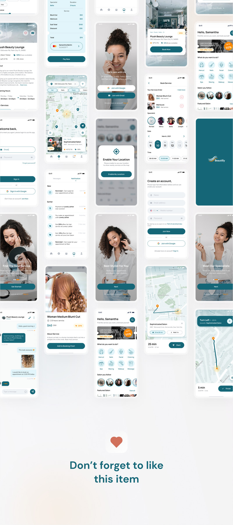 Application Beautilly - Kit de conception d'interface utilisateur pour salon et beauté - Caractéristiques de l’image 2