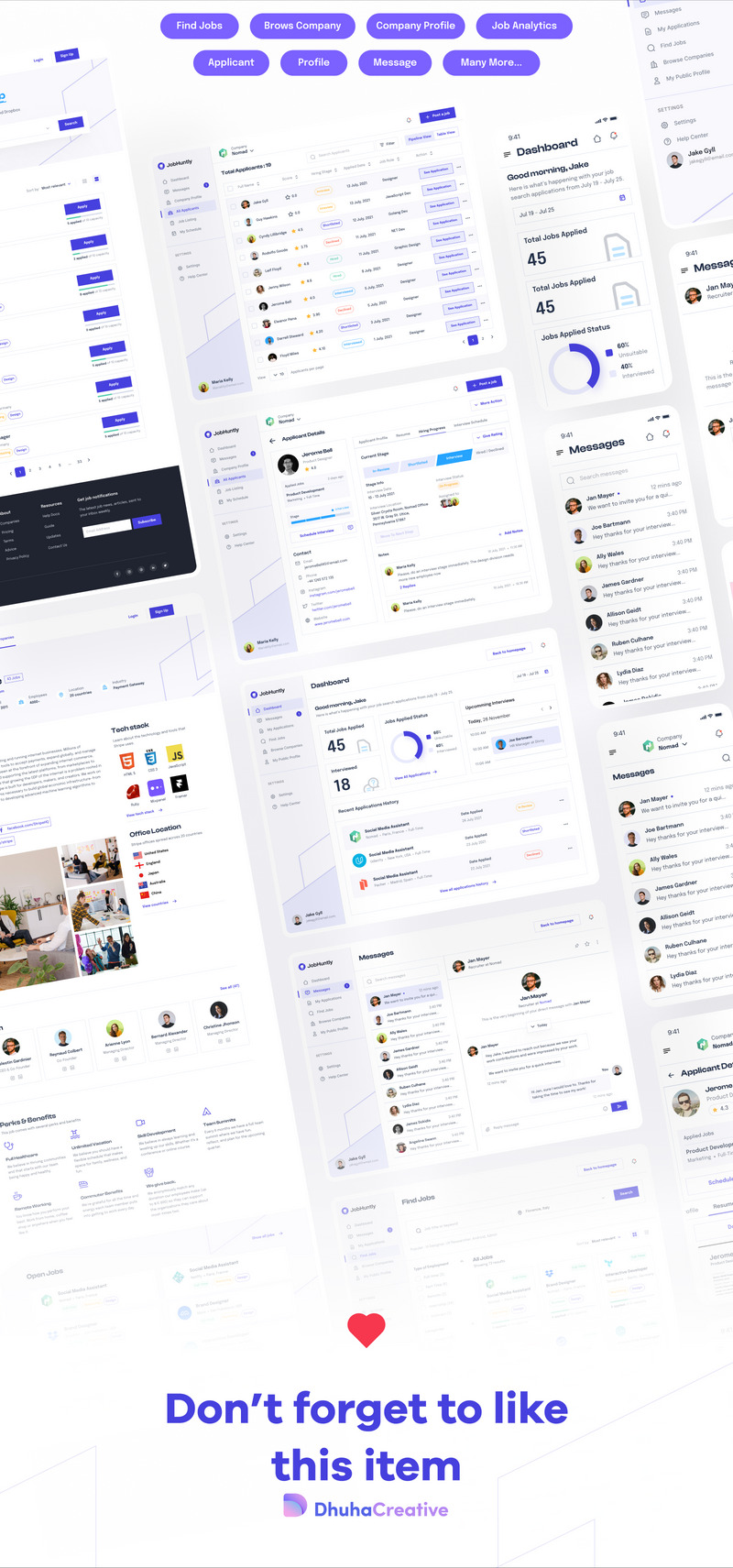 Jobhuntly - Job Board & Portal UI Kit - Features Image 2