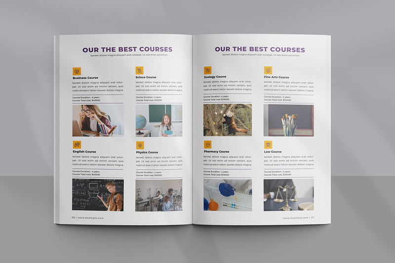 Design del modello di brochure per l'istruzione moderna - Caratteristiche Immagine 4
