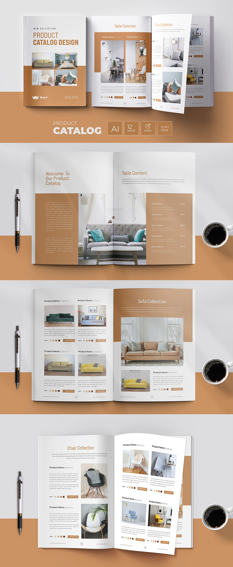 Furniture catalog template design - Features Image 1