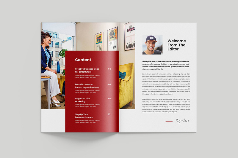 Magazine Layout Business magazine Template - Features Image 2