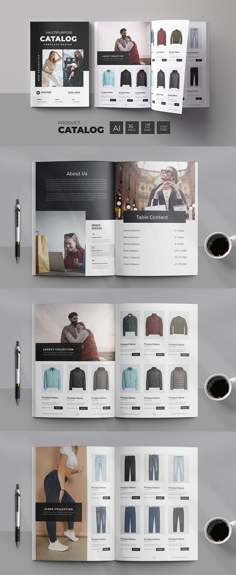 Clothing Product Catalog or Fashion Photography Catalog and Brochure - Features Image 1