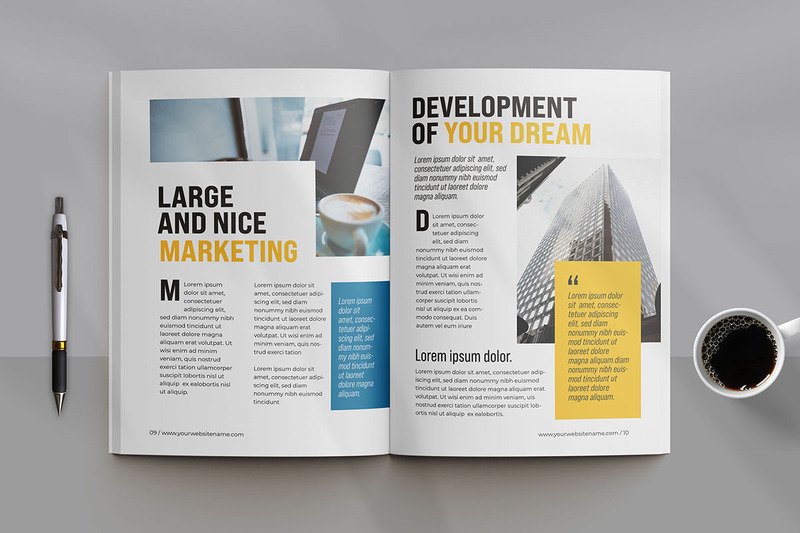 Business Magazine Layout template. #328965 - TemplateMonster