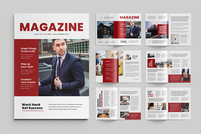 Magazine Layout Business magazine Template - Features Image 1